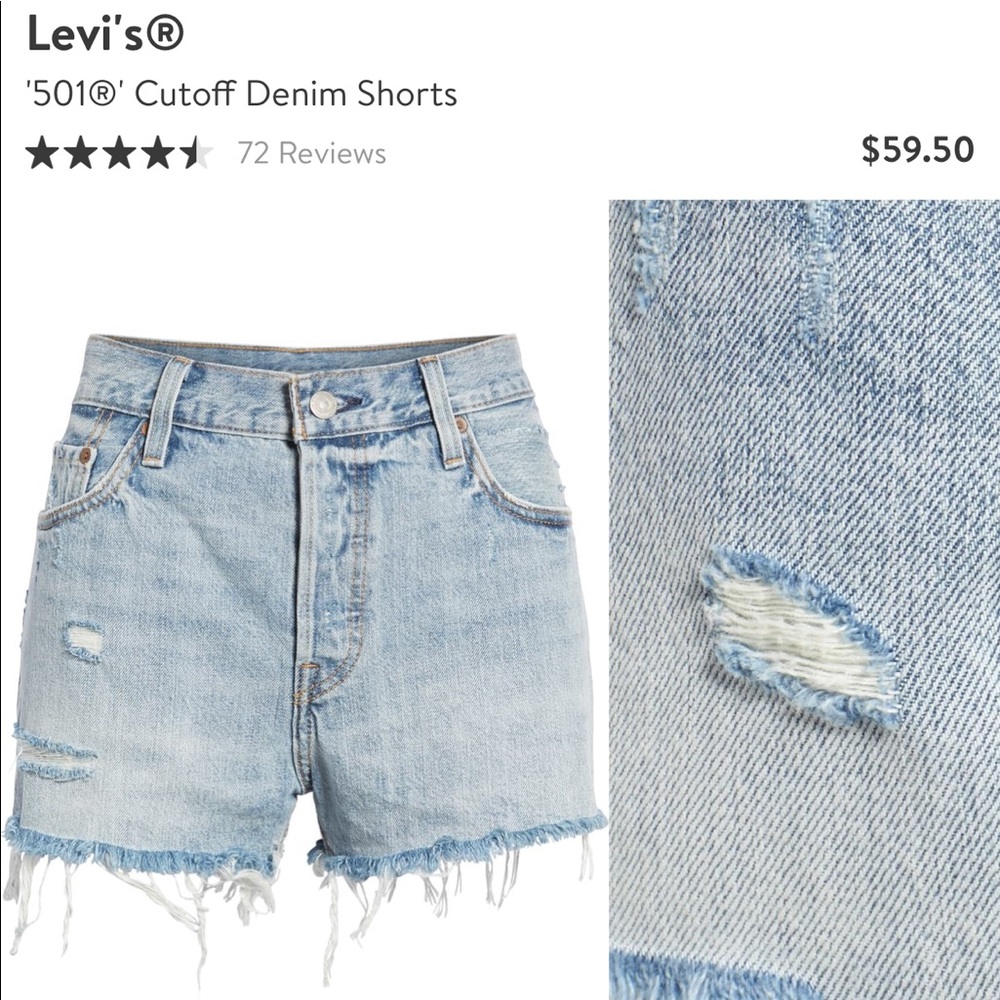 Levi’s 501 cutoff shorts from Nordstrom.